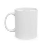 Logo Mug, Crow and Yarn Ball Ceramic Mug, Attempted Murder Yarn Co. Coffee Cup for Knitters and Crocheters (11oz, 15oz)